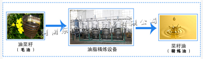 菜籽油精煉設(shè)備工作流程