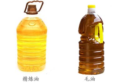 精煉油和毛油